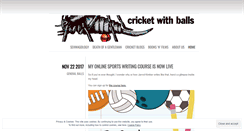 Desktop Screenshot of cricketwithballs.com