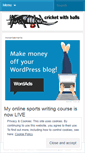 Mobile Screenshot of cricketwithballs.com